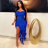 Women's ear trimmed dress