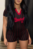Baseball sports printed jumpsuit