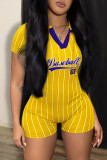 Baseball sports printed jumpsuit