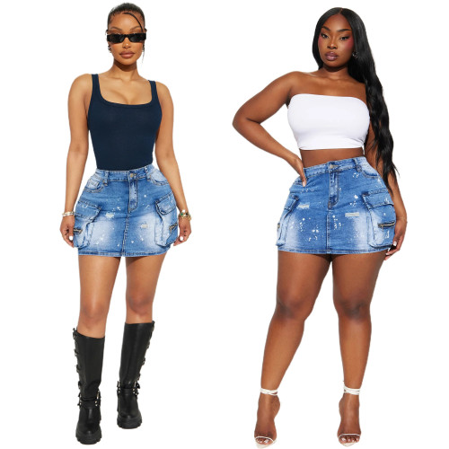 Slim fit denim dress