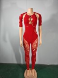 Wearing a tight and seductive one-piece pajama with a seductive and playful uniform