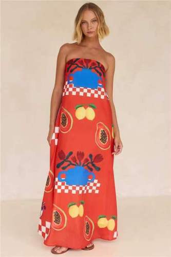 Fashionable, Comfortable, Sexy Wrapped Chest Long Dress