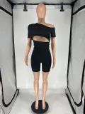 Off shoulder stretch jumpsuit