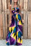 Women's digital printed beach women's jumpsuit