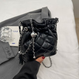 Lingge Chain Bucket Bag Shoulder Bag