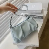 Handheld single shoulder underarm pleated women's bag