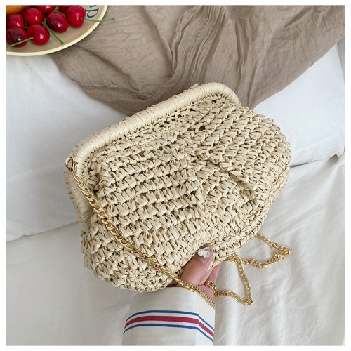 Grass woven crossbody bag