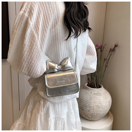 Bow shaped small square bag, crossbody small bag