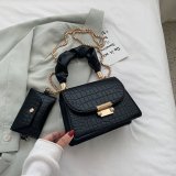 PU single shoulder zipper crossbody handbag
