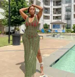 Mesh vest beach skirt