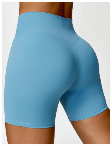 Hip lifting yoga shorts, belly tightening high waist sports shorts