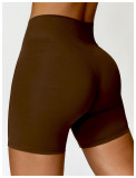 Hip lifting yoga shorts, belly tightening high waist sports shorts