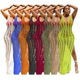 Mesh vest beach skirt