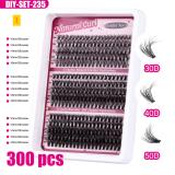 Tool free mixed thick curly false eyelashes