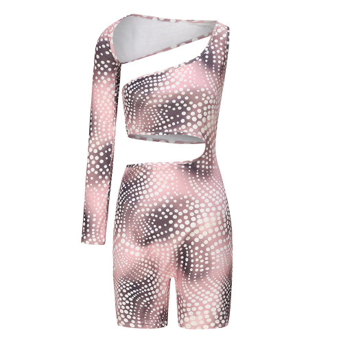 Neck wrap long sleeved sexy jumpsuit
