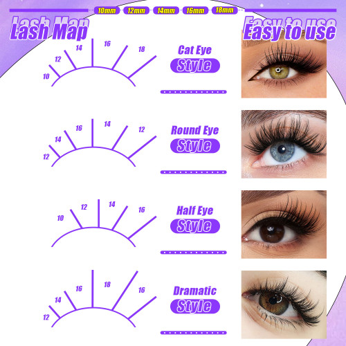 Large capacity single cluster false eyelash cover box