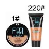 Dark powder liquid foundation