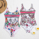 One piece printed women's swimwear