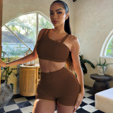 Slim fitting and hip lifting fashion yoga fitness set with suspender