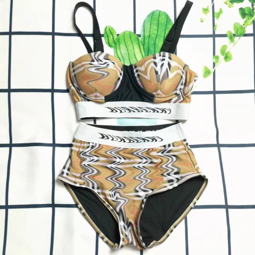 Bikini Split Grid Hard Bag Bikini