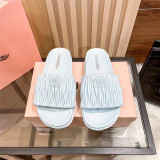 One line slippers for women wearing diamond pattern embroidered thread anti slip sole sandals