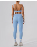 Quick drying tight fitting vest, pants sports suit