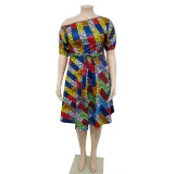 Lace up plus size long skirt