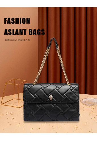 Ling grid chain crossbody bag shoulder bag