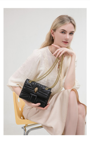 Ling grid chain shoulder bag crossbody bag