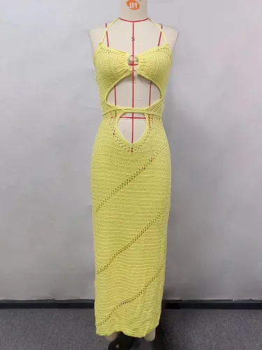 Knitted hollowed out beach bikini swimsuit, hoodie, sun protection suit