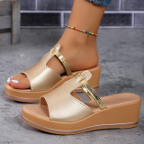 I-shaped lightweight thick soled high rise sandals