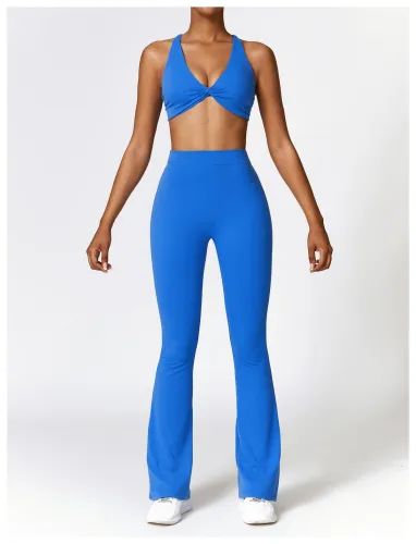 Tight fitting brushed yoga suit set