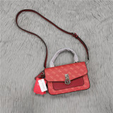 Printed briefcase small square bag splicing bag