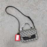Printed briefcase small square bag splicing bag