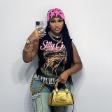 Printed vest T-shirt