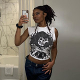 Printed vest T-shirt
