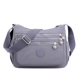 Solid color nylon women's shoulder bag