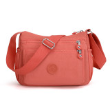 Solid color nylon women's shoulder bag