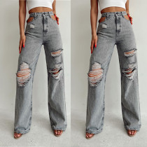 Straight leg floor pants