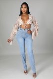 Hollow waist sexy stretch jeans
