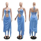 Hollow see through jumpsuit suspender