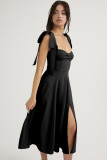 Backless chiffon dress, long skirt