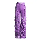 High waisted velvet pants straight leg work pants