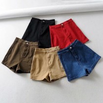 Tight shorts, high waisted elastic A-line hot Bottoms,Pants