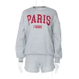 Printed hoodie two-piece set