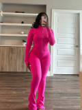 Tight fitting long sleeved micro trumpet two-piece set