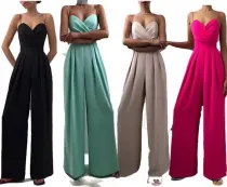 Strap waist straight leg jumpsuit