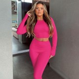 Bare back tight high waist two-piece set