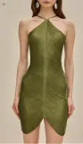 Tassel hanging neck backless dress
