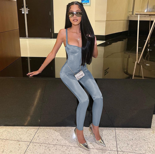 Casual shiny jumpsuit